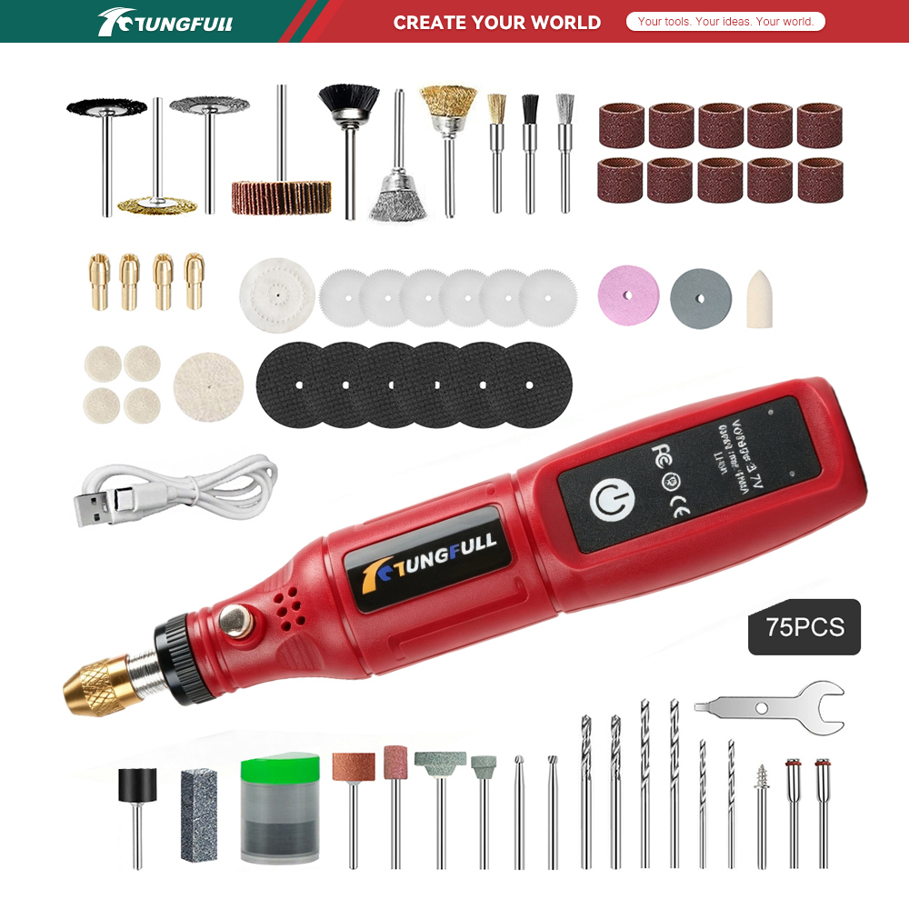Power Tools On Sale - TUNGFULL 3.7V Kablosuz Döner Alet USB