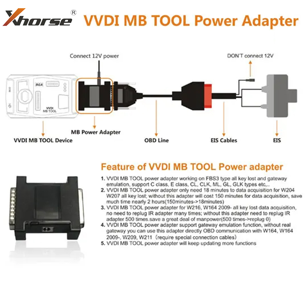 Xhorse VVDI MB BGA Aracı Güç A - Power Tools Automotive incelemesi ve fiyatı